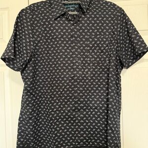 Men's Black Patterned Shirt